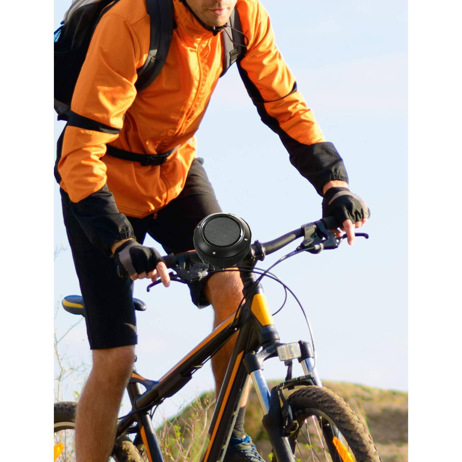 Alt View 2. Pacoar Cade - Outdoor Waterproof Wireless Portable Shower Travel Bike Subwoofer Enhanced Bass Built Mic Bicycle Riding Sports - Red.