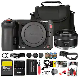 Canon - EOS C50 Full Frame Cinema Camera RF Mount | 7K Open Gate Full Frame Sensor with Dual Pixel CMOS AF II, 4K 120p Rec
