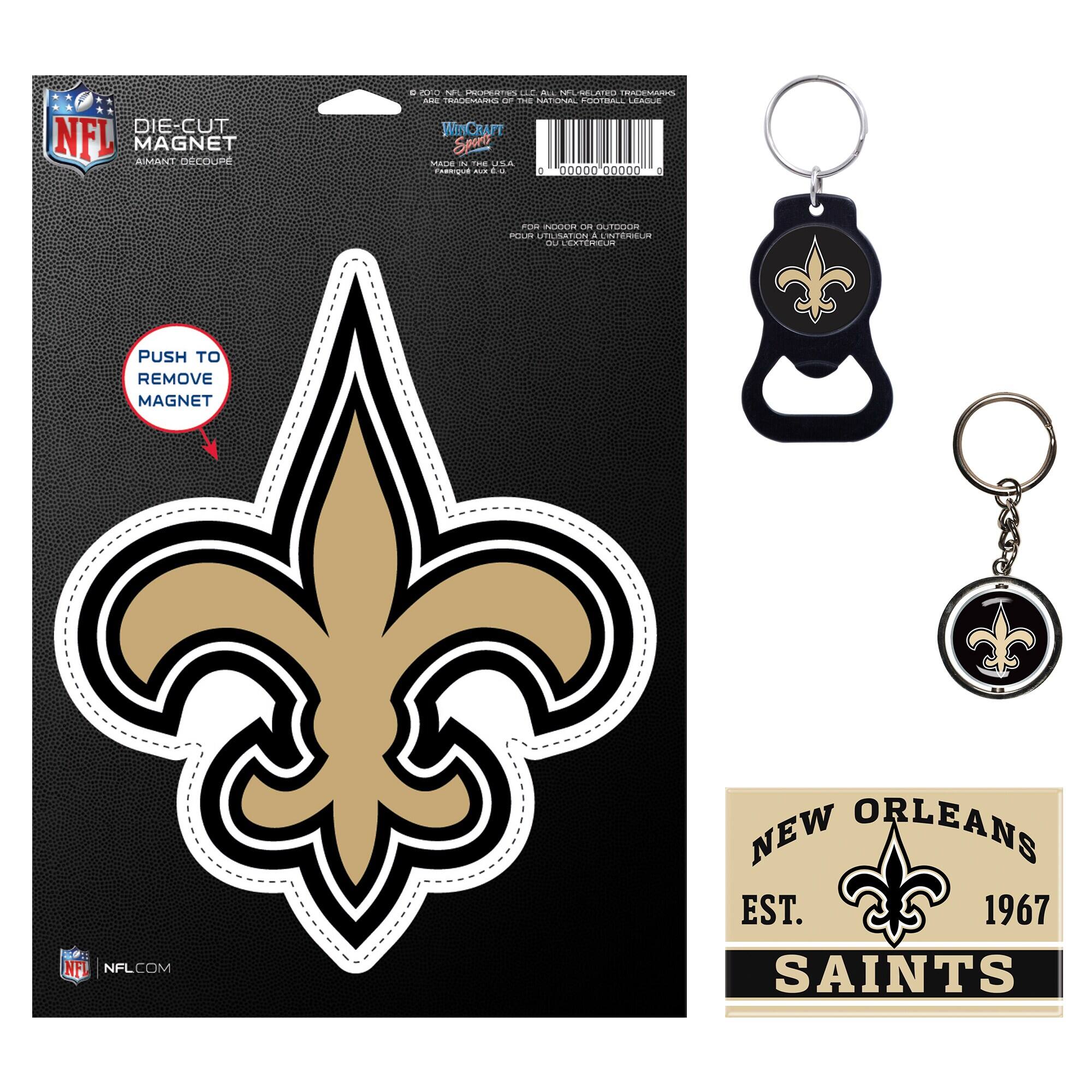 DIE-CUT MAGNET
AIMANT DÉCOURÉ
PUSH TO REMOVE MAGNET
NEW ORLEANS
EST. 1967
SAINTS
NFL
NFL.COM
WinCraft Spirit
MADE IN THE USA
INDOOR OR OUTDOOR
OU L'INTÉRIEUR OU L'EXTÉRIEUR
© 2010 NFL PROPERTIES, LLC. ALL RIGHTS RESERVED.
© 2010 WINCRAFT, INC. ALL RIGHTS RESERVED.