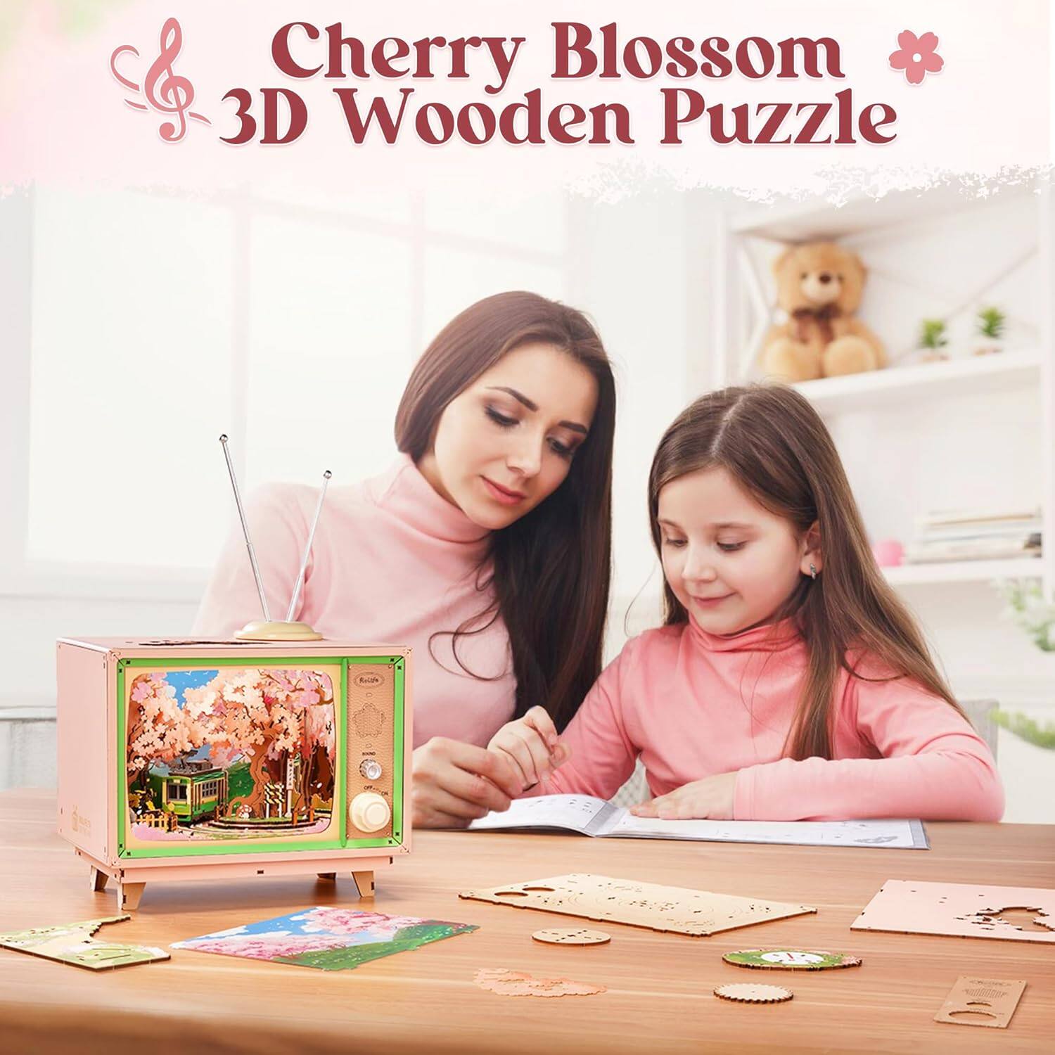 Cherry Blossom 3D Wooden Puzzle