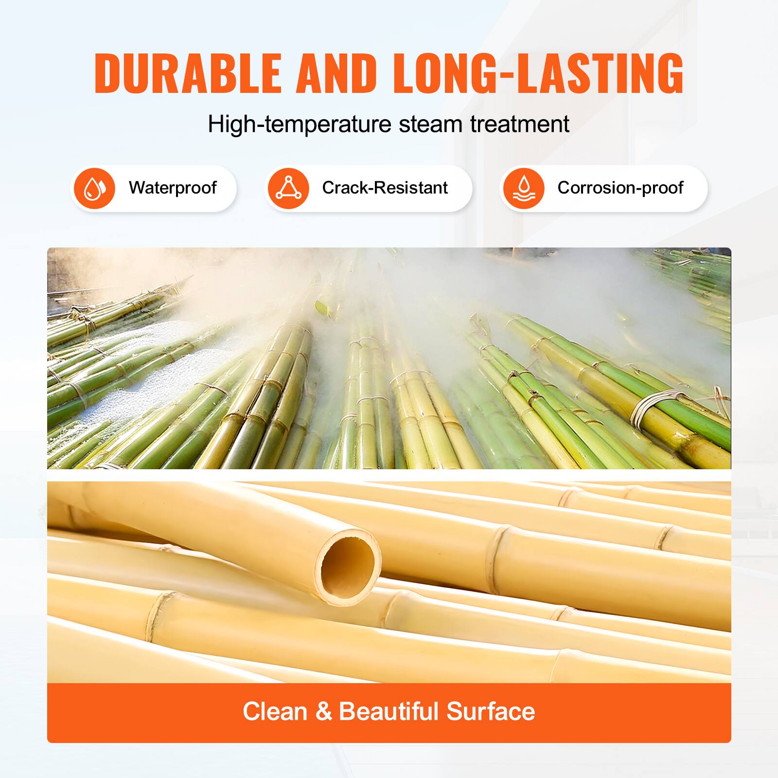 DURABLE AND LONG-LASTING

High-temperature steam treatment

Waterproof  
Crack-Resistant  
Corrosion-proof

Clean & Beautiful Surface