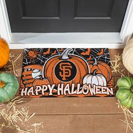 Evergreen Enterprises - San Francisco Giants 28" x 16" Happy Halloween Turf Door Mat - Multicolor