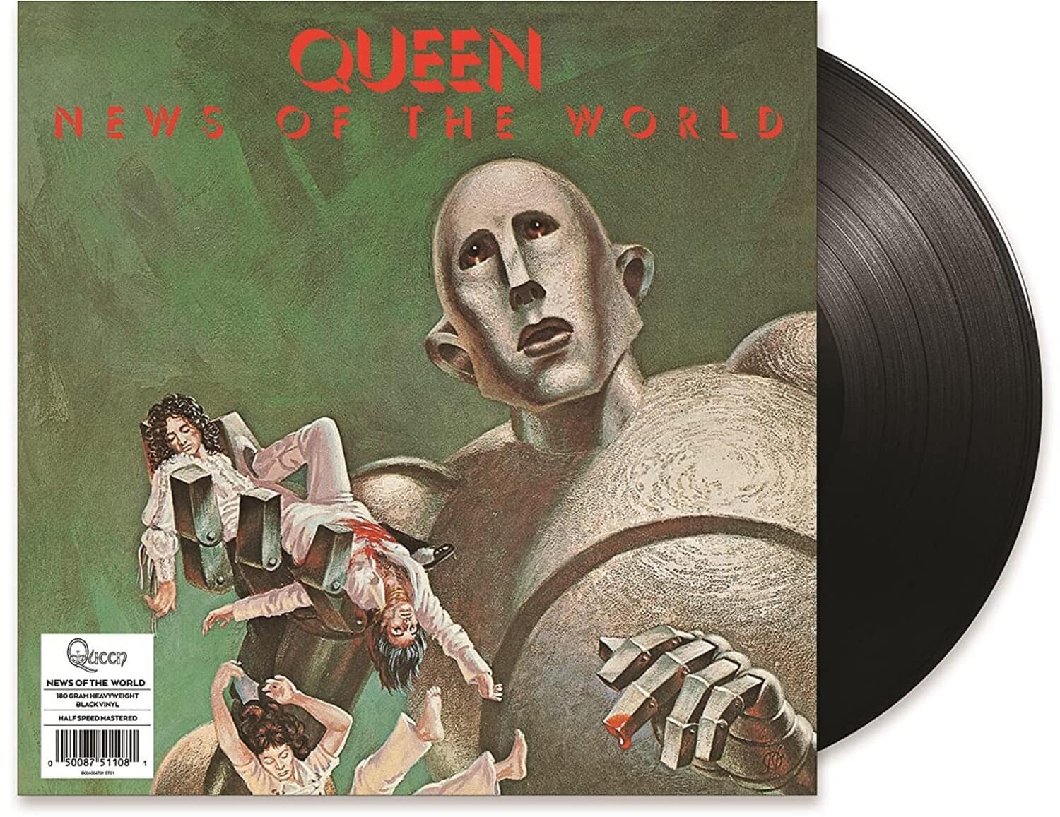 QUEEN  
NEWS OF THE WORLD  

180 GRAM HEAVYWEIGHT BLACK VINYL  
HALF SPEED MASTERED  

050087 51108 1
