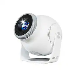 Cluzine - Short Throw 1080P Sports Projector for Home Theater, Ball-shaped Projection, Portable Android Projector