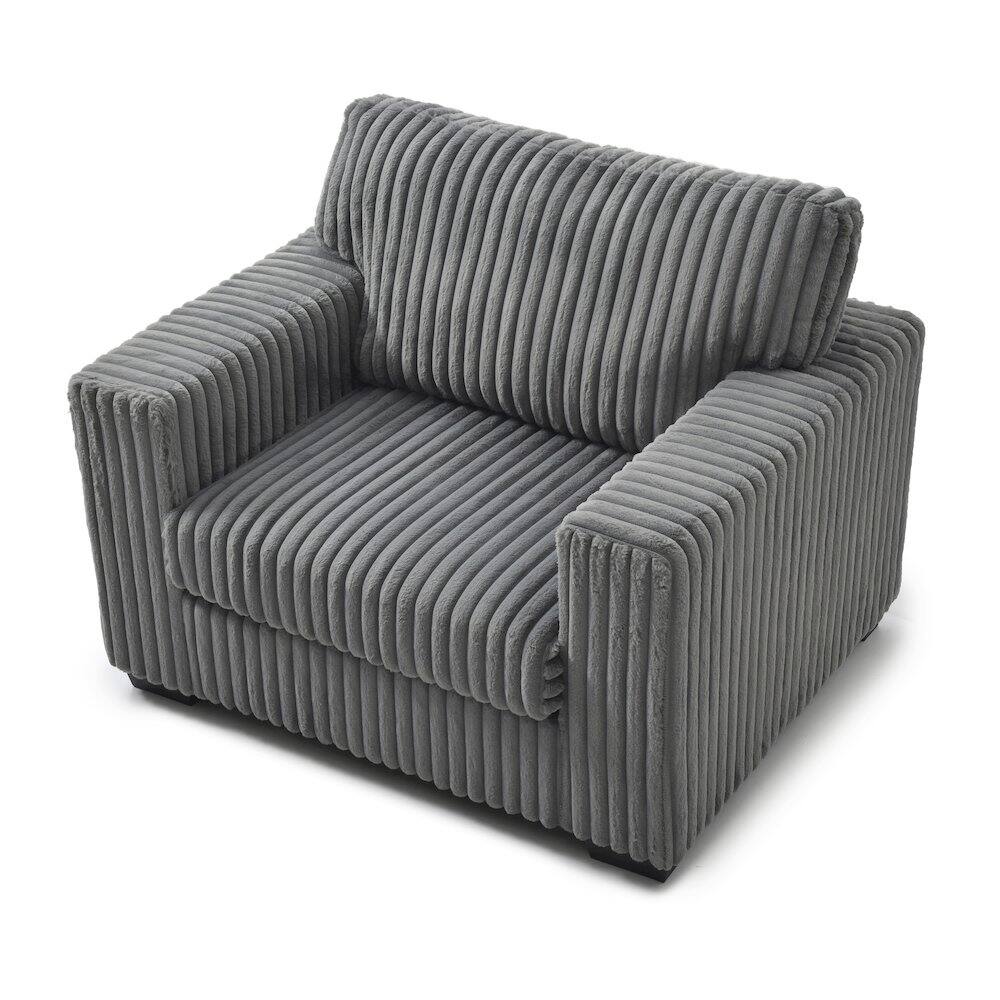 Front. Glory Furniture - Teddy Chair - Gray.