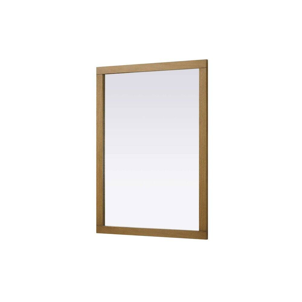 Alt View 3. Elegant Kitchen and Bath - Noah Wooden Rectangle Mirror 48 x 36 in Honey Teak - Honey Teak.