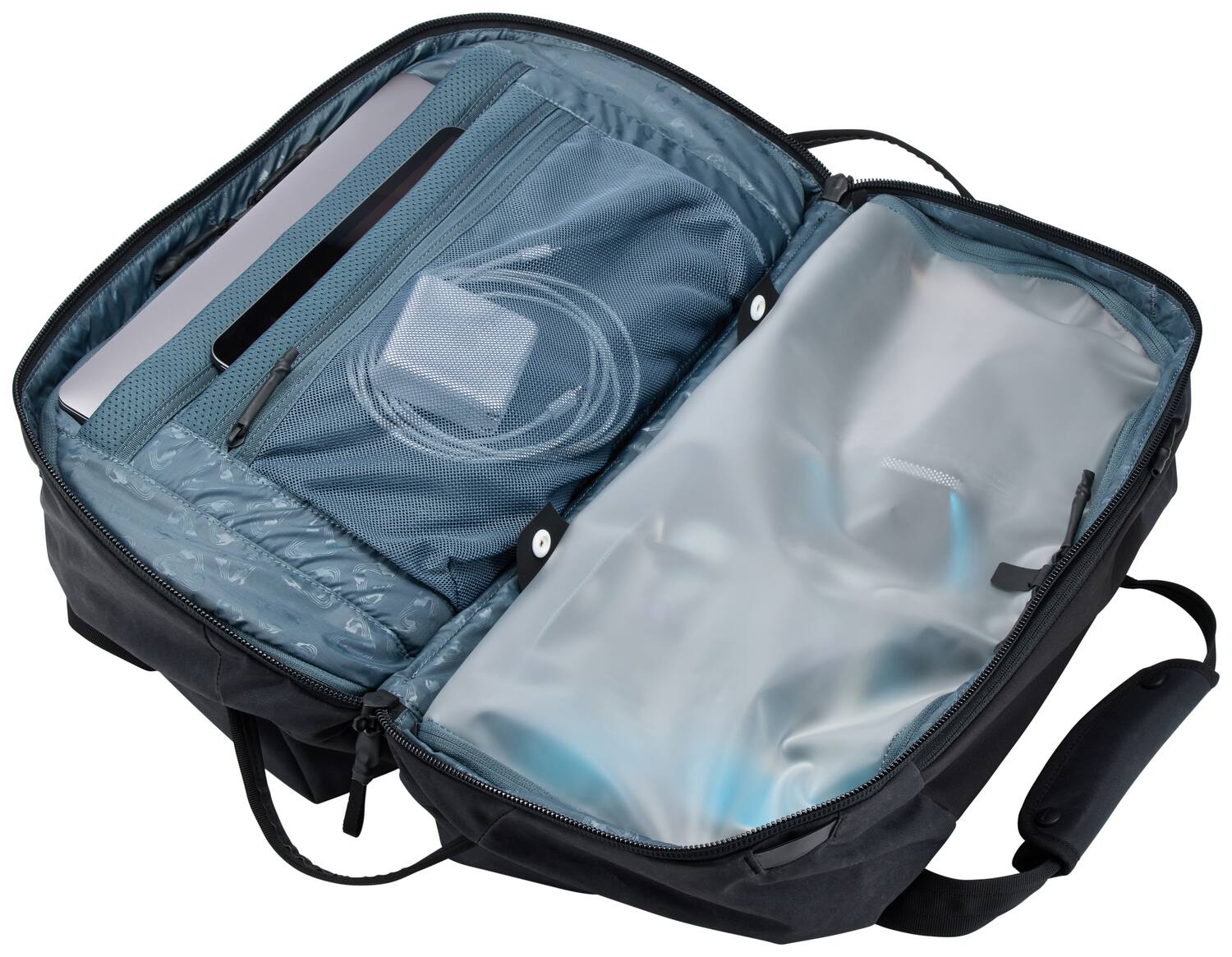 Back. Thule - Aion Duffel Bag – Eco-Friendly 35L Everyday & Travel Companion - Black.