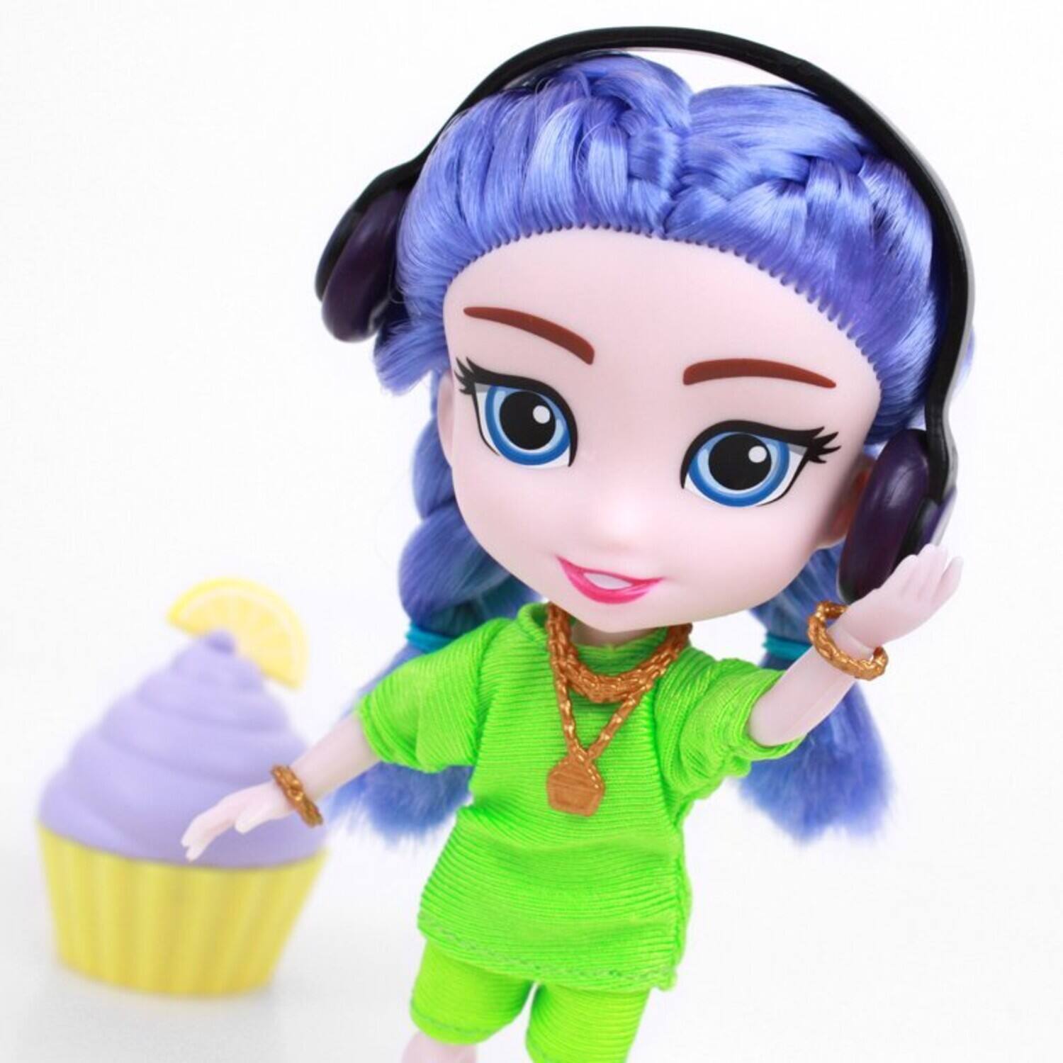 Alt View 2. The Loyal Subjects - Loyal Subjects - For Keeps - Ella Girl with Cupcake Keepsake Violet Hair 5" Action Figure (Net)   - Collectibles - Multicolor.
