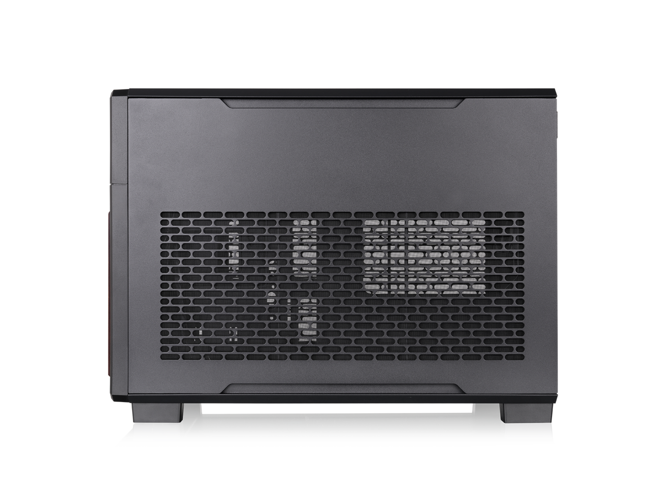 Alt View 5. Thermaltake - Thermaltake TR200 WS mATX/mITX 6" LCD Wood Trim 360mm AIO 365mm GPU Black - Black.