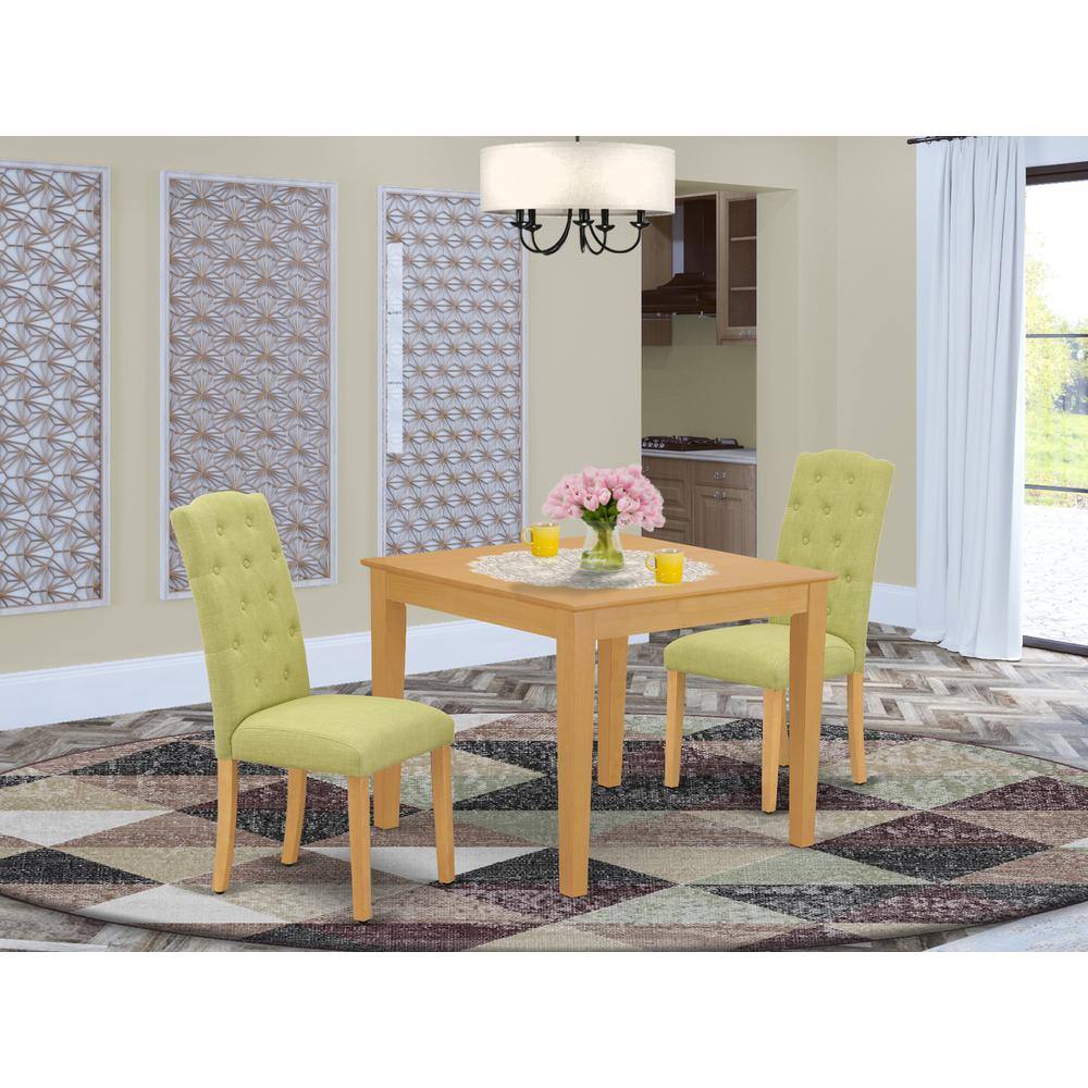 Left. East West Furniture - Dining Room Set Oak - Brown.