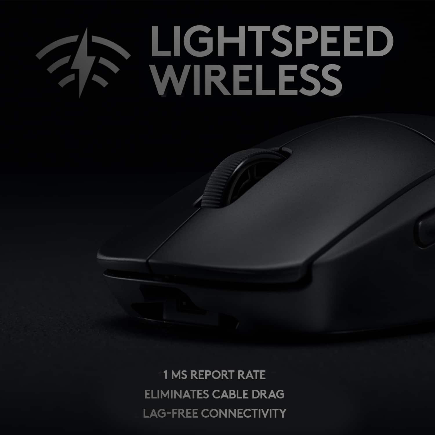 Lightspeed Wireless: 1 ms report rate, eliminates cable drag, lag-free connectivity.