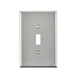 Leviton - 1 gang Stainless Steel Toggle Oversized Wall Plate 1 pk - Silver