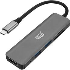 Front. Adesso - Adesso 6-in-1 USB-C Multi-Port Docking Station (TAA Compliant) - for Monitor, Notebook, Tablet, Smartphone - Charging Ca - Unknown.