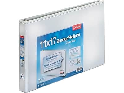 "Cardinal - ClearVue 1"" 3-Ring View Binder, D-Ring - White" price history on PriceWatchPro