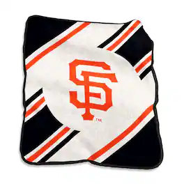 Logo Brands - San Francisco Giants 50" x 60" Raschel Stripe Throw Blanket - Multicolor
