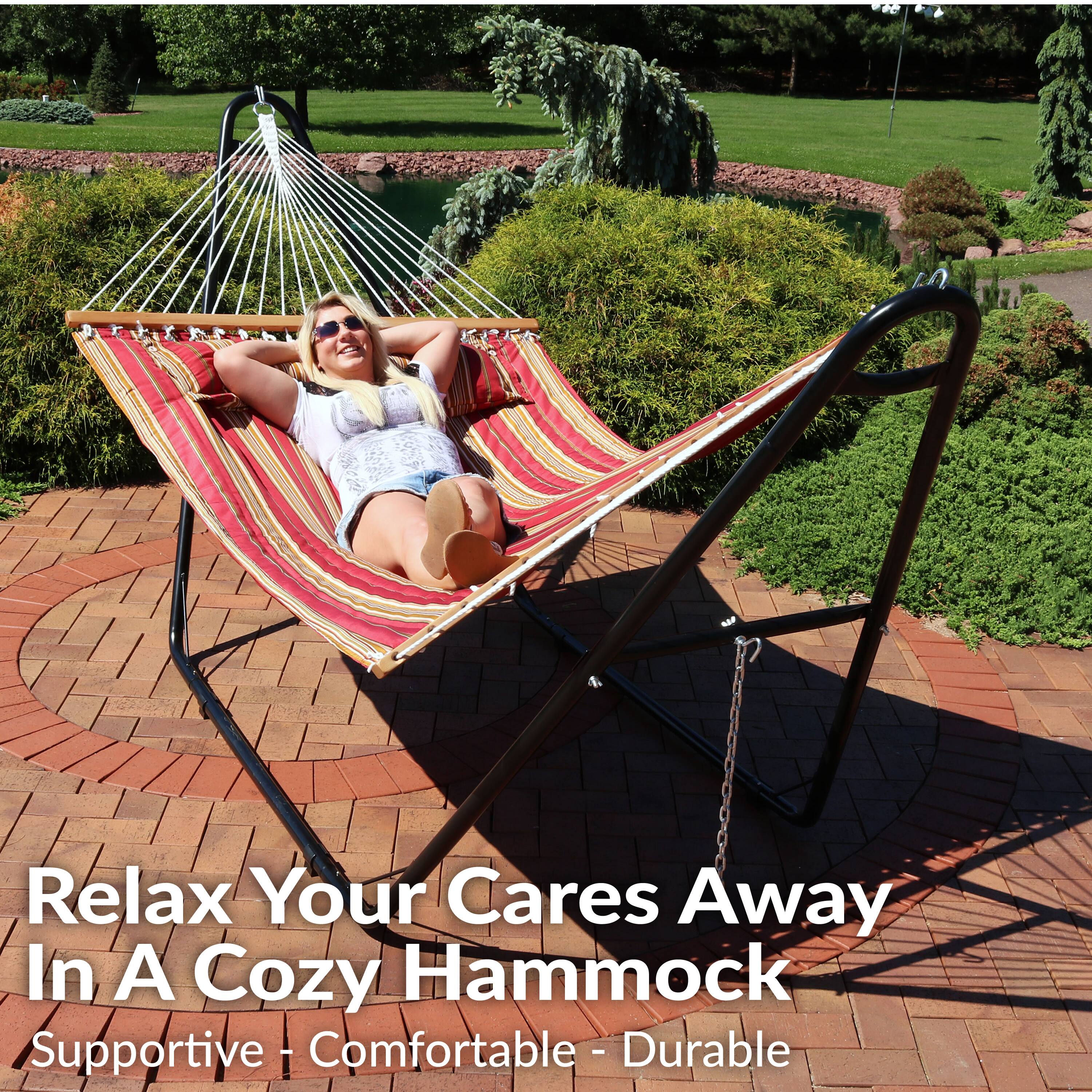 Relax Your Cares Away In A Cozy Hammock  
Supportive - Comfortable - Durable