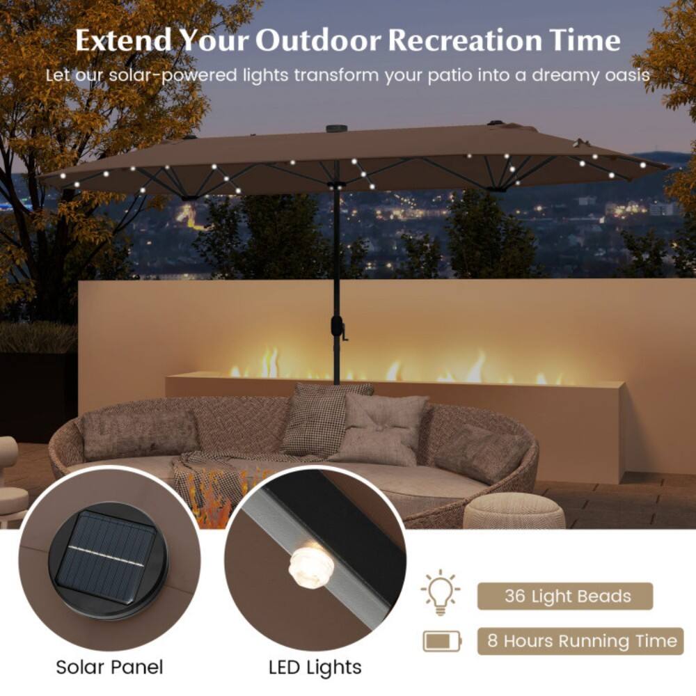 Extend Your Outdoor Recreation Time  
Let our solar-powered lights transform your patio into a dreamy oasis  

- 36 Light Beads  
- 8 Hours Running Time  

Solar Panel  
LED Lights