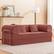 Alt View 9. KERDOM - 78 Inch W Sectional Modular Sofa, 3-4 Person Corduroy Sofa Bed Foldable, High Rebound Density Sponge Sofa, Block Couch - Pink.
