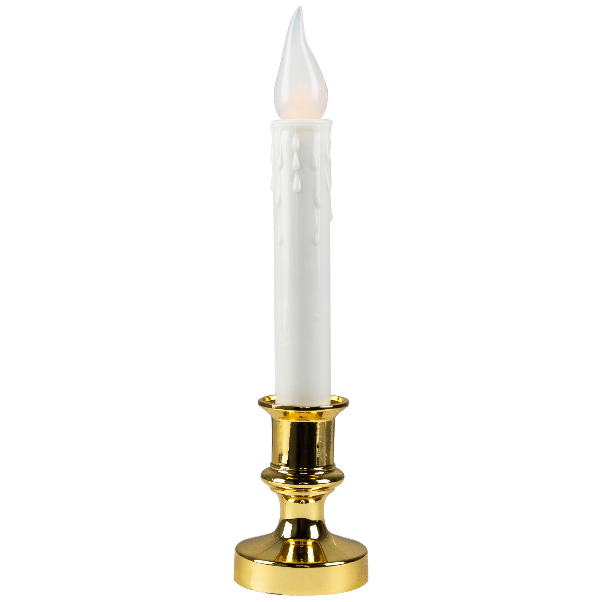 Alt View 3. Northlight - LED Flickering Window Candles with Timer - 8.5" - Set of 8 - White.