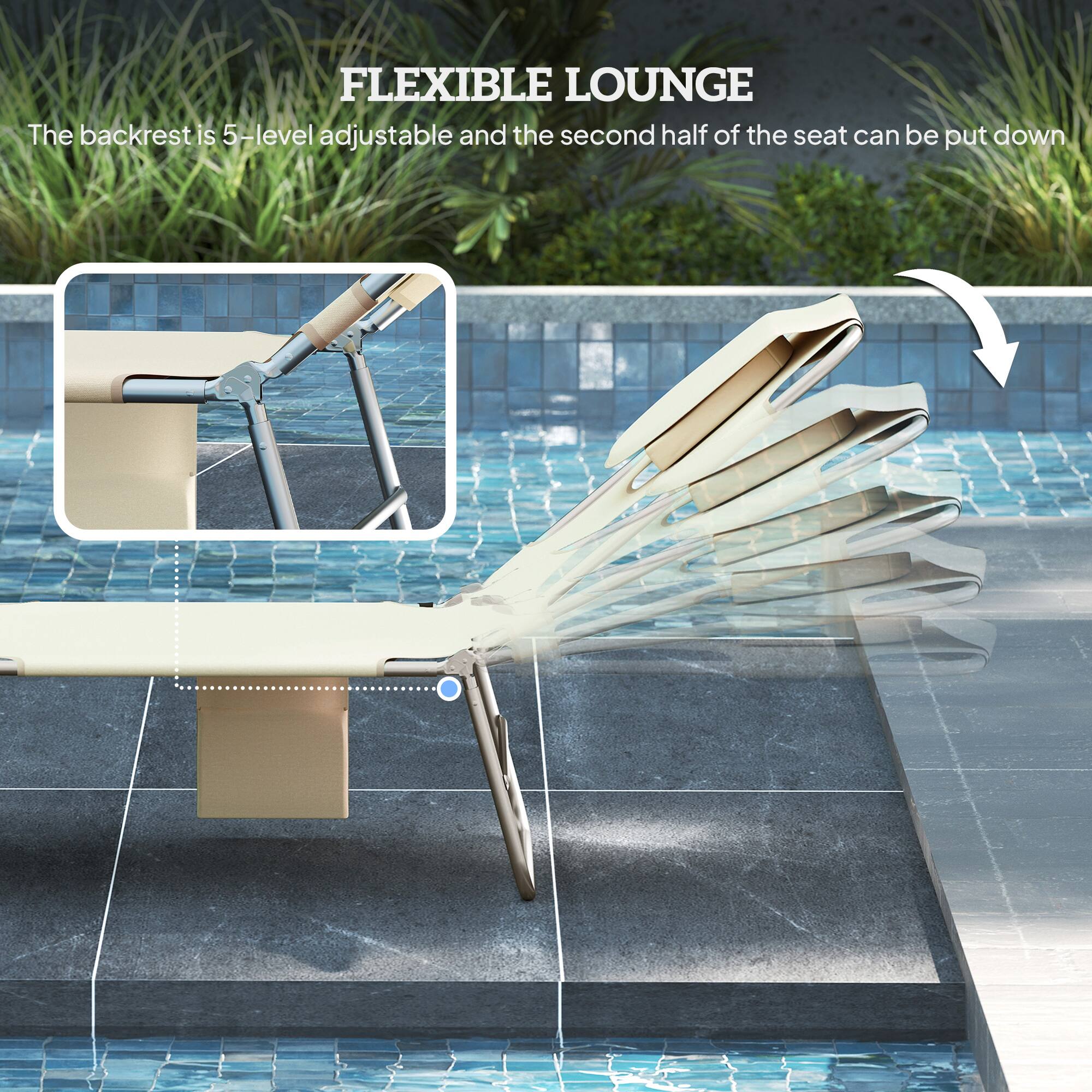 FLEXIBLE LOUNGE

The backrest is 5-level adjustable and the second half of the seat can be put down