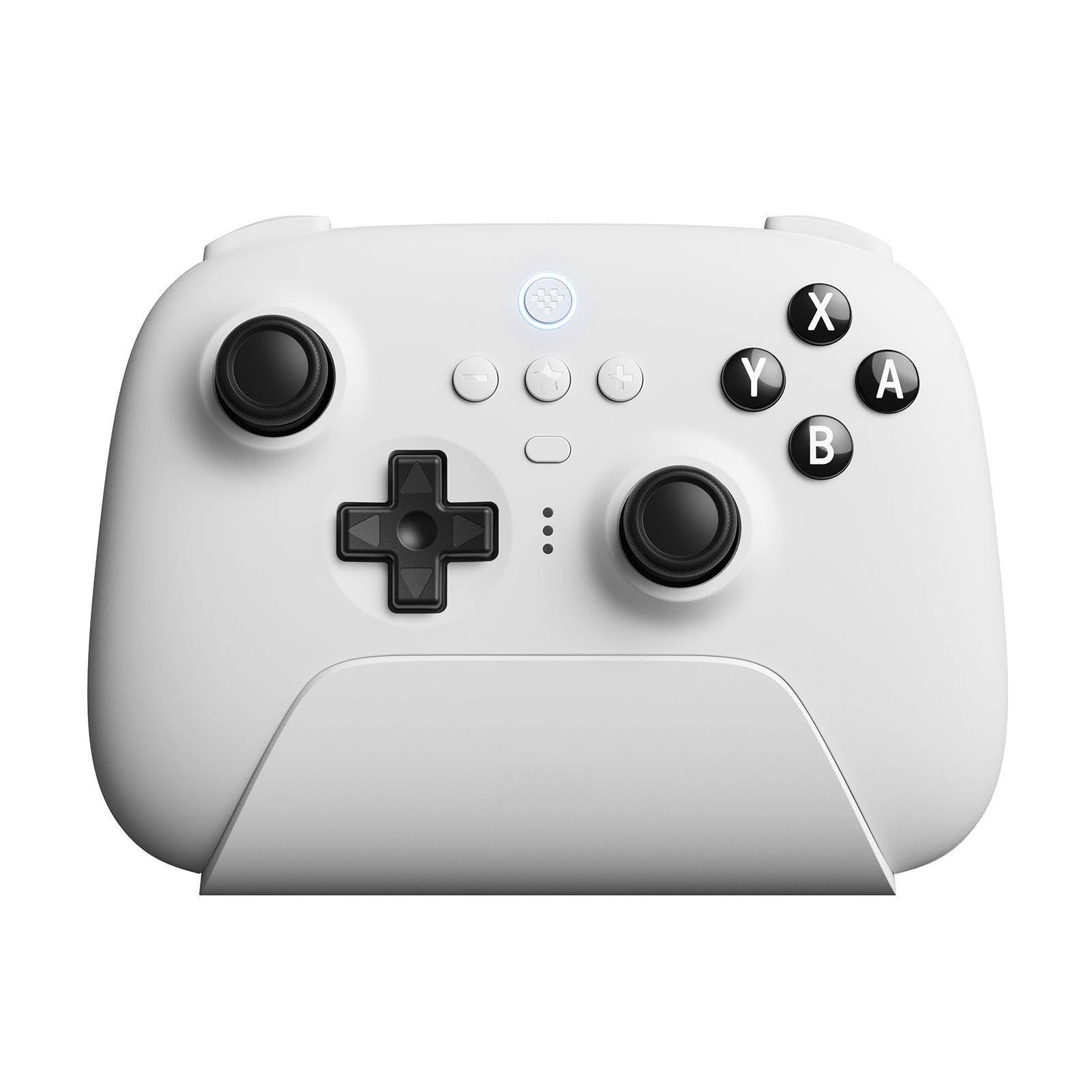 Reds Spade - Ultimate Controller With Charging Dock Wireless Pro Hall Effect Sensing Joystick Compatible Windows And Steam - White Ultimate Controller