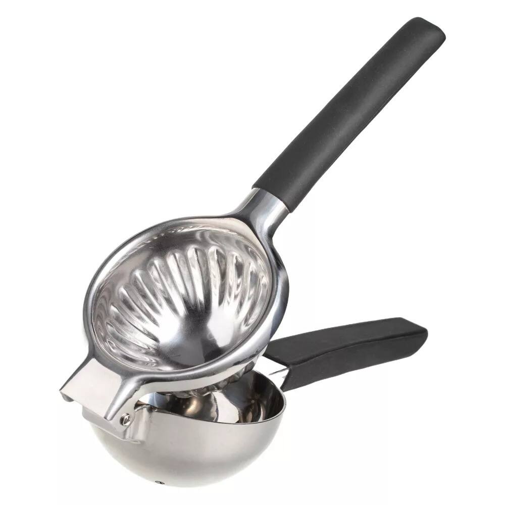 Alt View 4. Luminuxe - Stainless Steel Lemon Squeezer–Large Manual Juicer, Nonslip Grip for Lemon, Lime, and Orange Juicing - Silver.