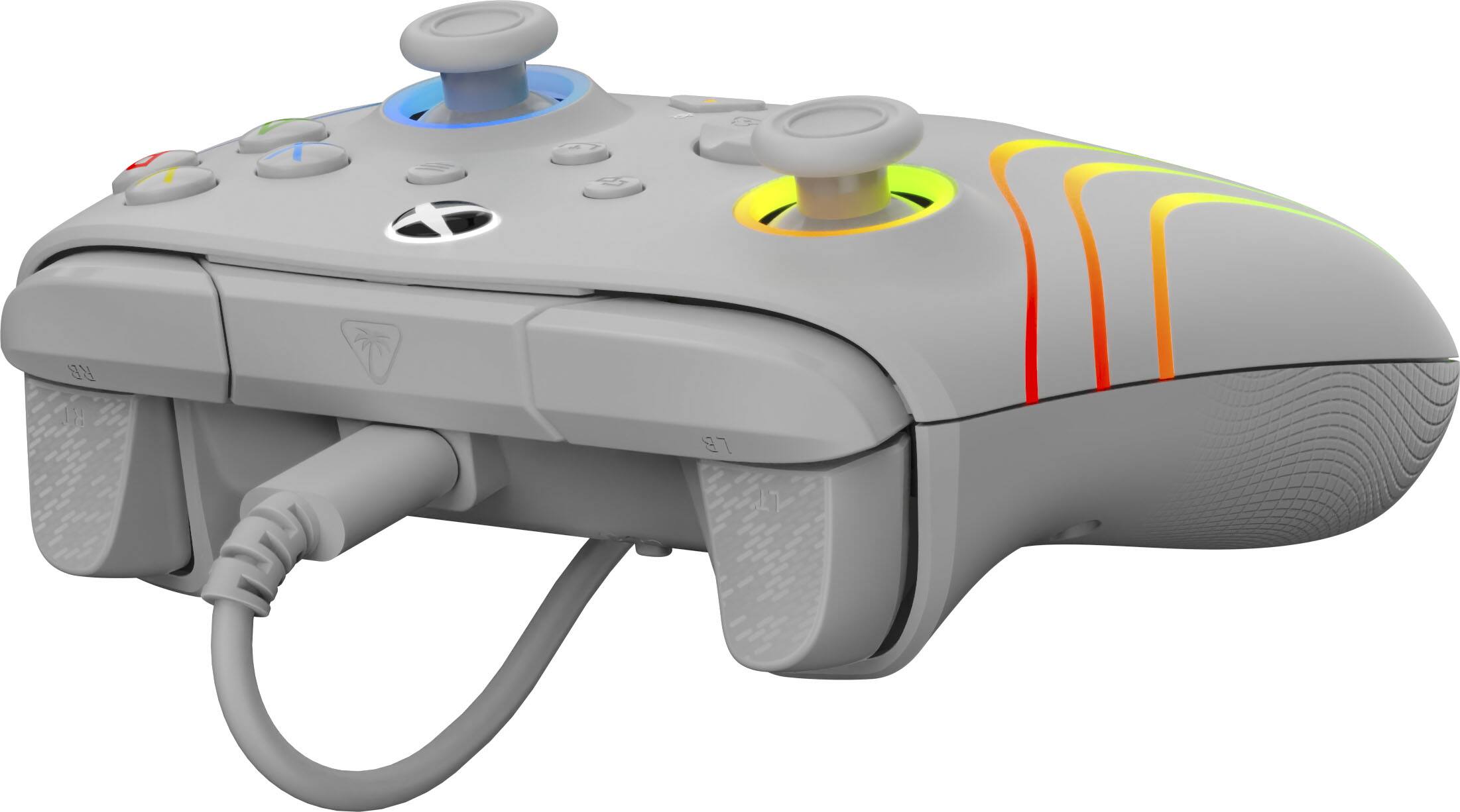 Alt View 11. Turtle Beach - Afterglow Wave Wired RGB Gaming Controller for Xbox Series X|S, Xbox One & Windows 10/11 PC - Grey.