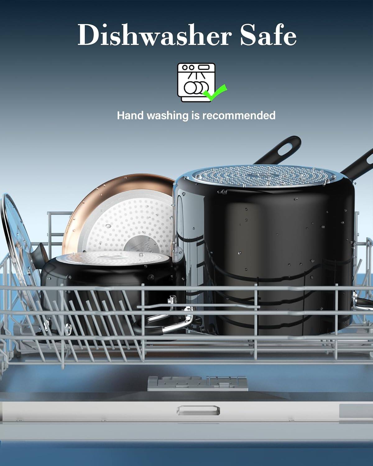 Dishwasher Safe  
Hand washing is recommended