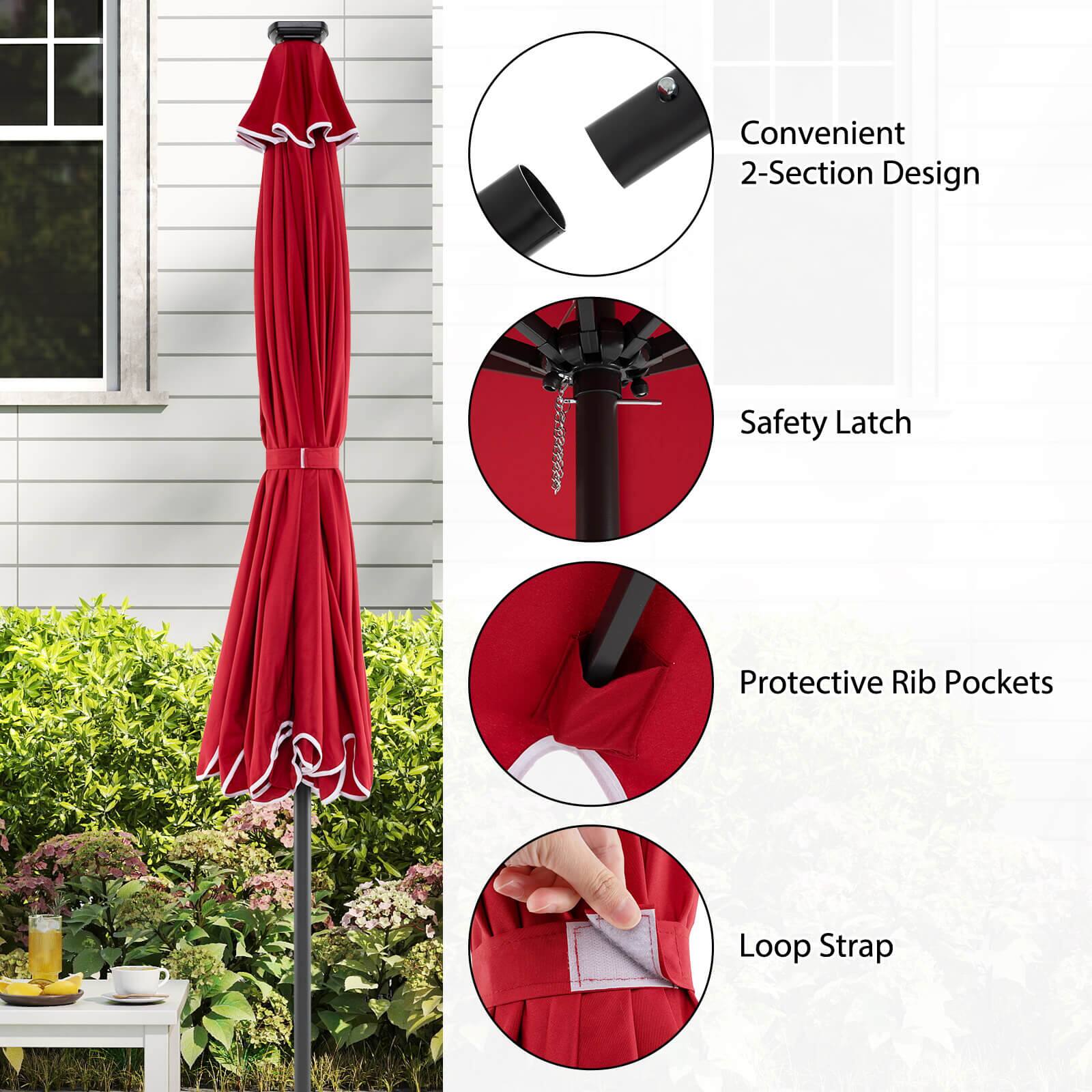 Convenient 2-Section Design  
Safety Latch  
Protective Rib Pockets  
Loop Strap