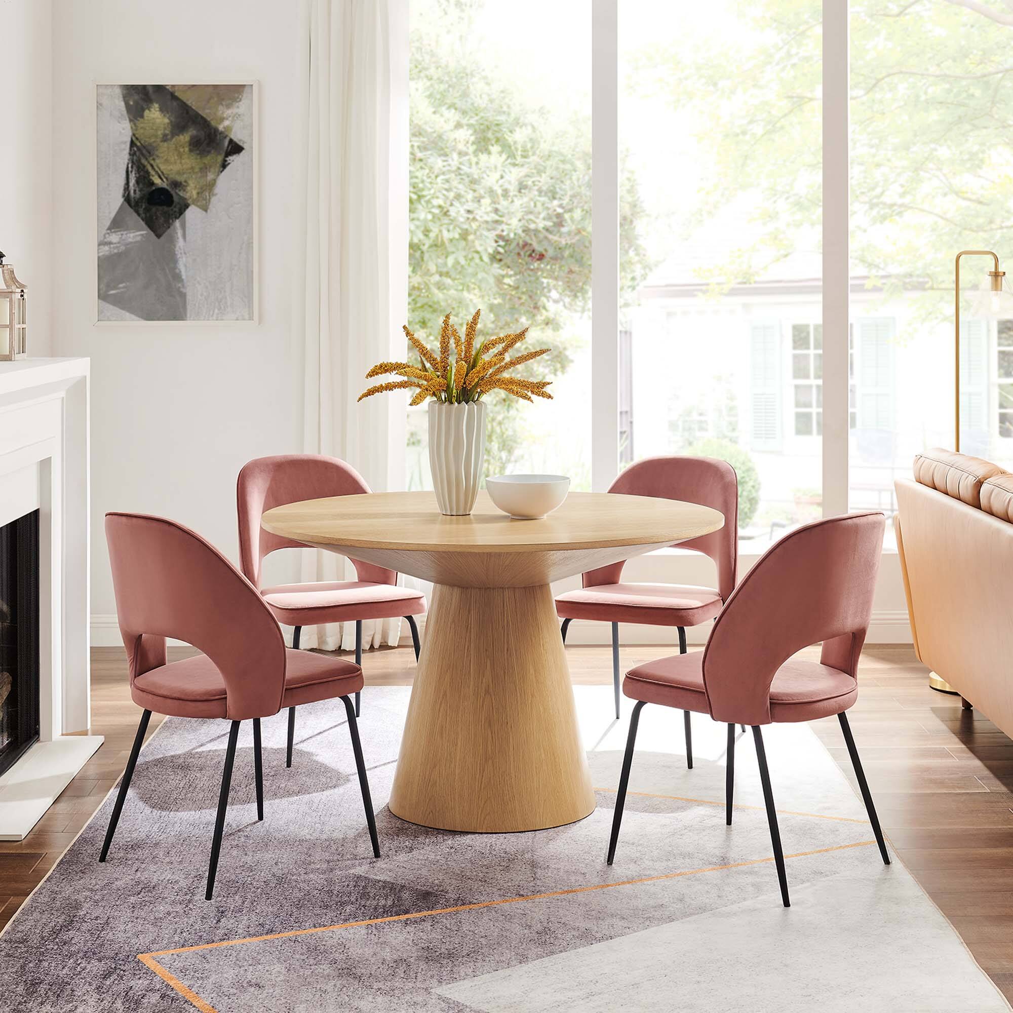Alt View 4. Modway - Provision 47" Round Dining Table by Modway - Oak.