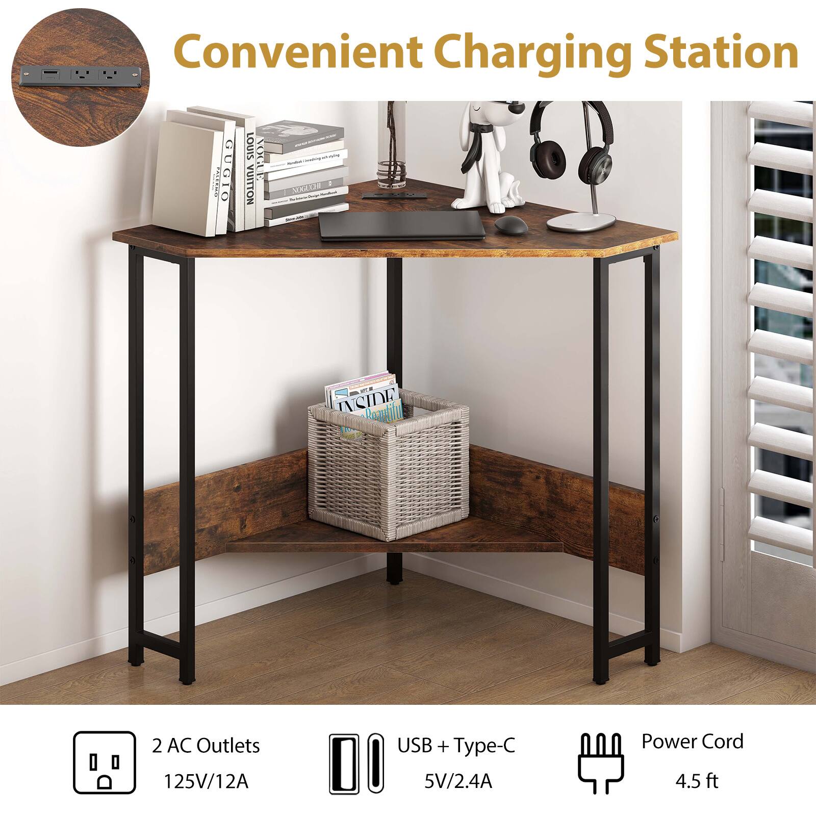 Convenient Charging Station

G PALLENO GUGIO C GI LOUIS 1901 VUITTON

- 2 AC Outlets 125V/12A
- USB + Type-C 5V/2.4A
- Power Cord 4.5 ft