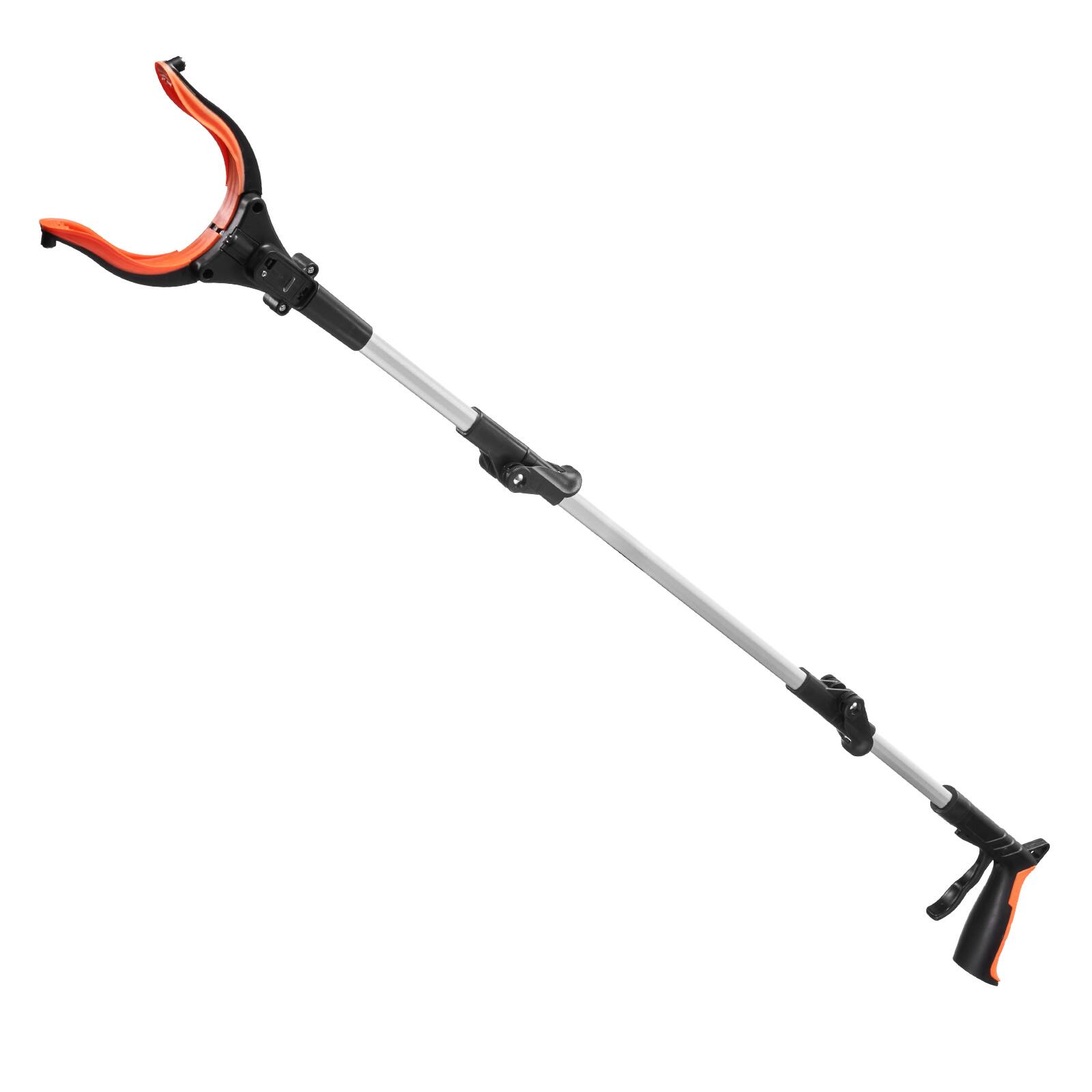 Alt View 5. VEVOR - Grabber Reacher Tool, 43" Foldable Reacher Grabber Pickup Tool with 360° Rotating Jaw, Magnet and LED Light - Orange + Black + White.
