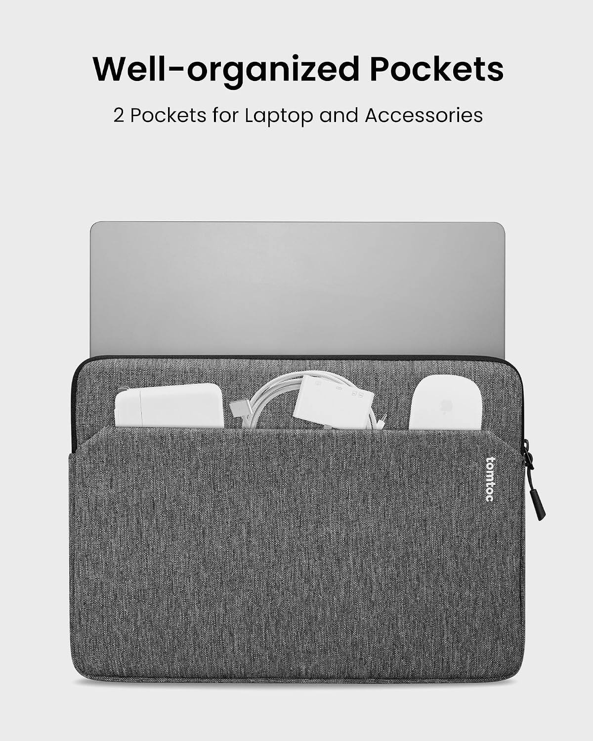 Well-organized Pockets  
2 Pockets for Laptop and Accessories