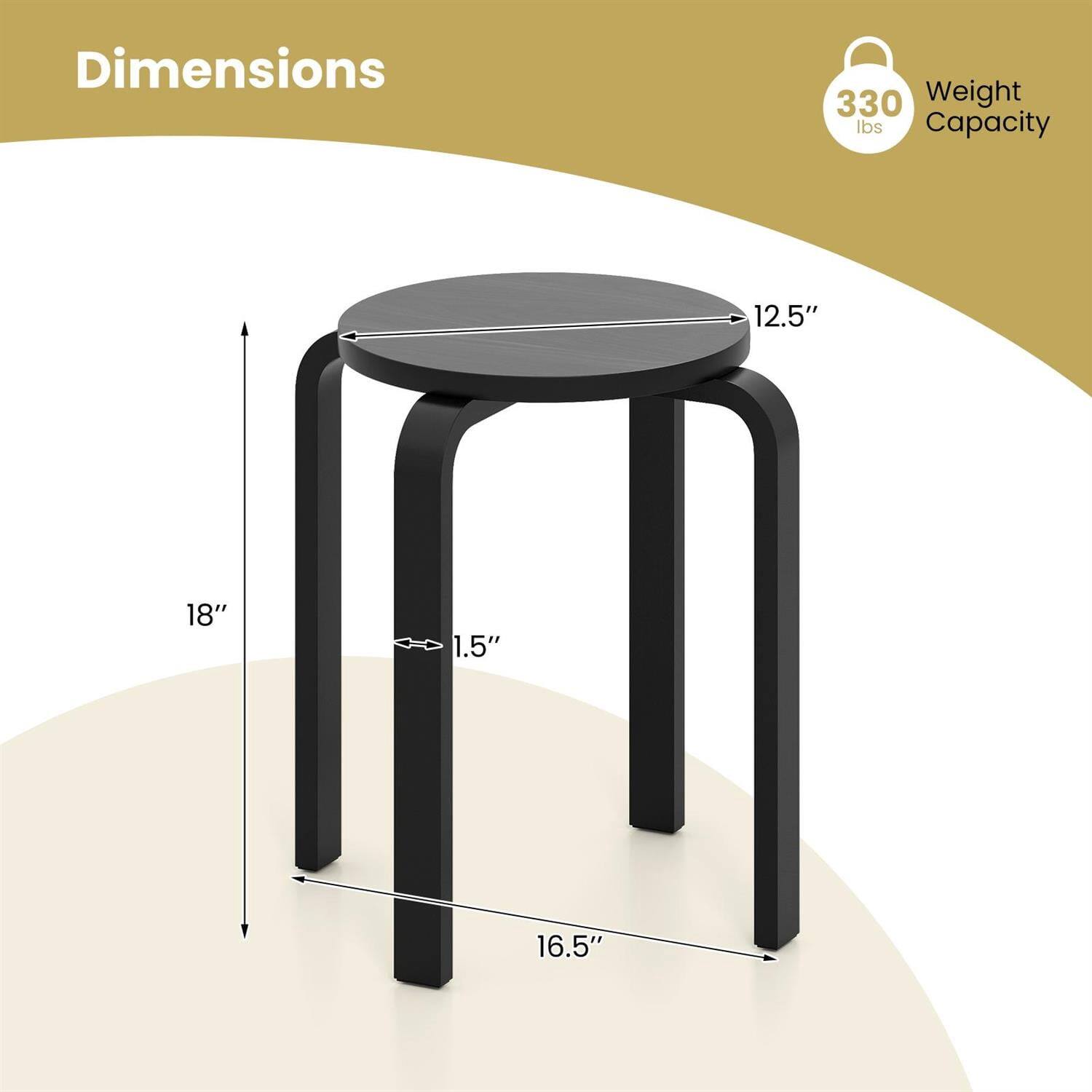 Dimensions: 12.5" x 18" x 16.5"  
Weight Capacity: 330 lbs