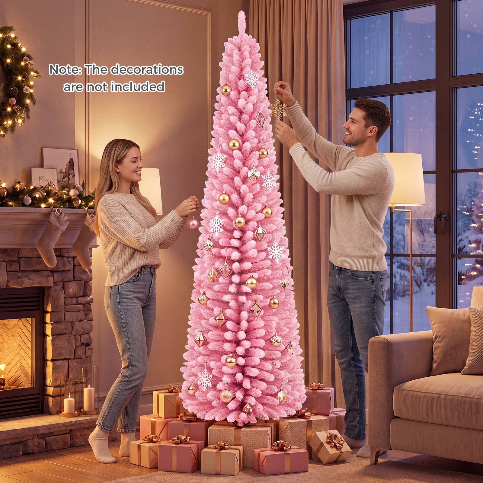 Note: The decorations are not included