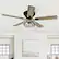Back. Breezary - 52'' Flush Mount Ceiling Fan with Light Kit, Low Profile Indoor Crystal Fan, 5 Blades, 6-Speed DC Motor, Remote, Timer - Black with Two-tone Wood Grain Blades.