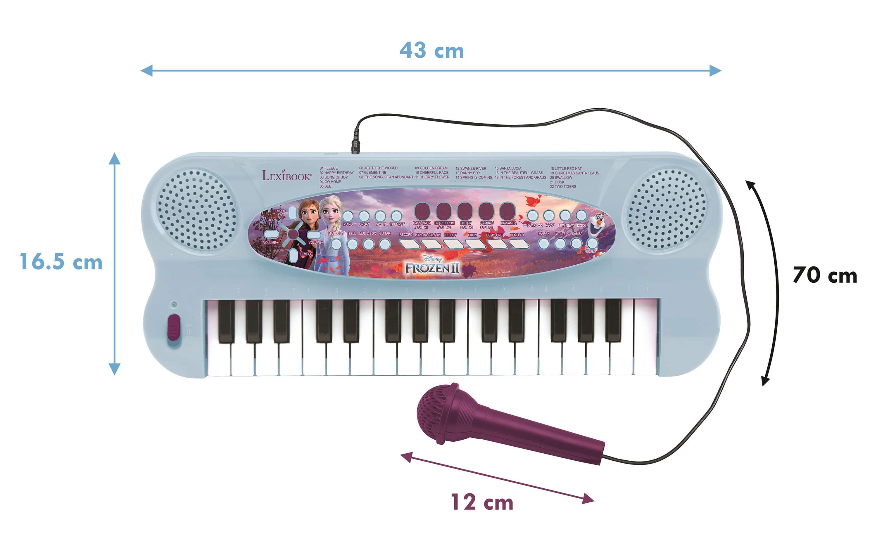 Lexibook - Disney Frozen Electronic Piano Keyboard with Mic (32 Keys)