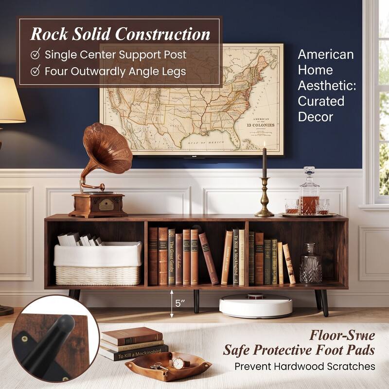 Rock Solid Construction  
- Single Center Support Post  
- Four Outwardly Angle Legs  

American Home Aesthetic: Curated AMERICAN Decor 13 COLONIES  

Great Gatsby 5"  

To Kill a Mockingbird  

Floor-Sure Safe Protective Foot Pads Prevent Hardwood Scratches