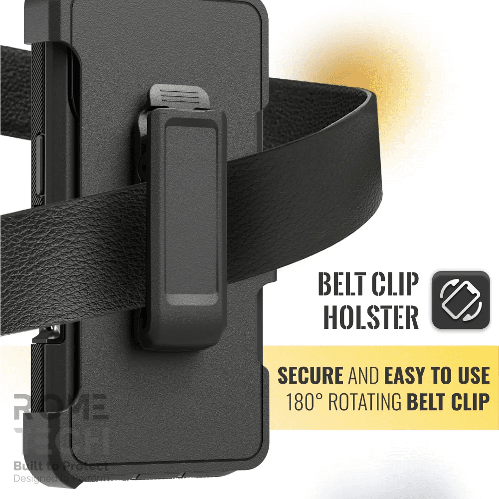 BELT CLIP HOLSTER  
Built to Protect  
Designed near Rotfor  
SECURE AND EASY TO USE  
180° ROTATING BELT CLIP