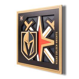 YouTheFan - Vegas Golden Knights 12'' x 12'' 3D Logo Wall Art - Multicolor
