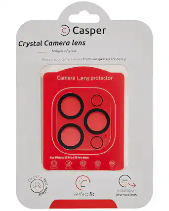 Casper
Crystal Camera lens
tempered glass
Protect your camera lenses from unexpected accidents!
Camera Lens protector
For iPhone 15 Pro / 15 Pro Max
- Fingerprint Reduction
- Scratch Resistant
- Easy Installation
- Bubble Free
- HD Pro
Perfect Fit
Installation instructions
Casper Technology