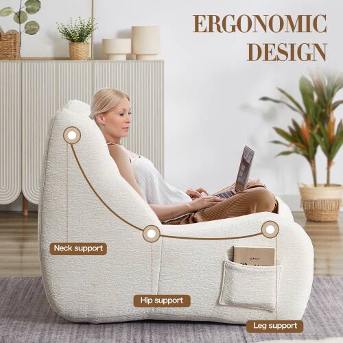 ERGONOMIC DESIGN  
Neck support  
Hip support  
Leg support