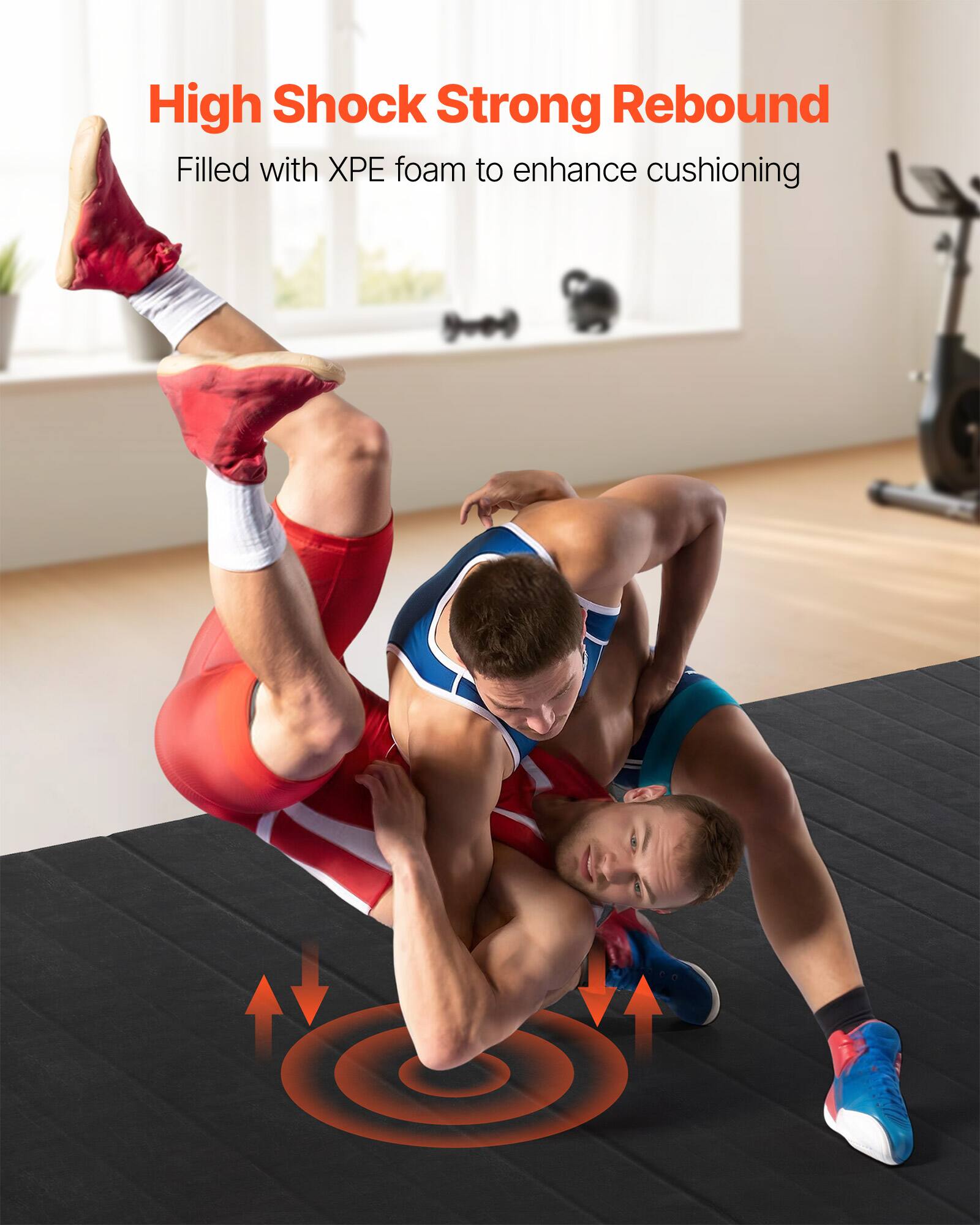 High Shock Strong Rebound  
Filled with XPE foam to enhance cushioning