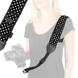USA Gear - Adjustable Neoprene Digital Camera Strap with Safety Strap
