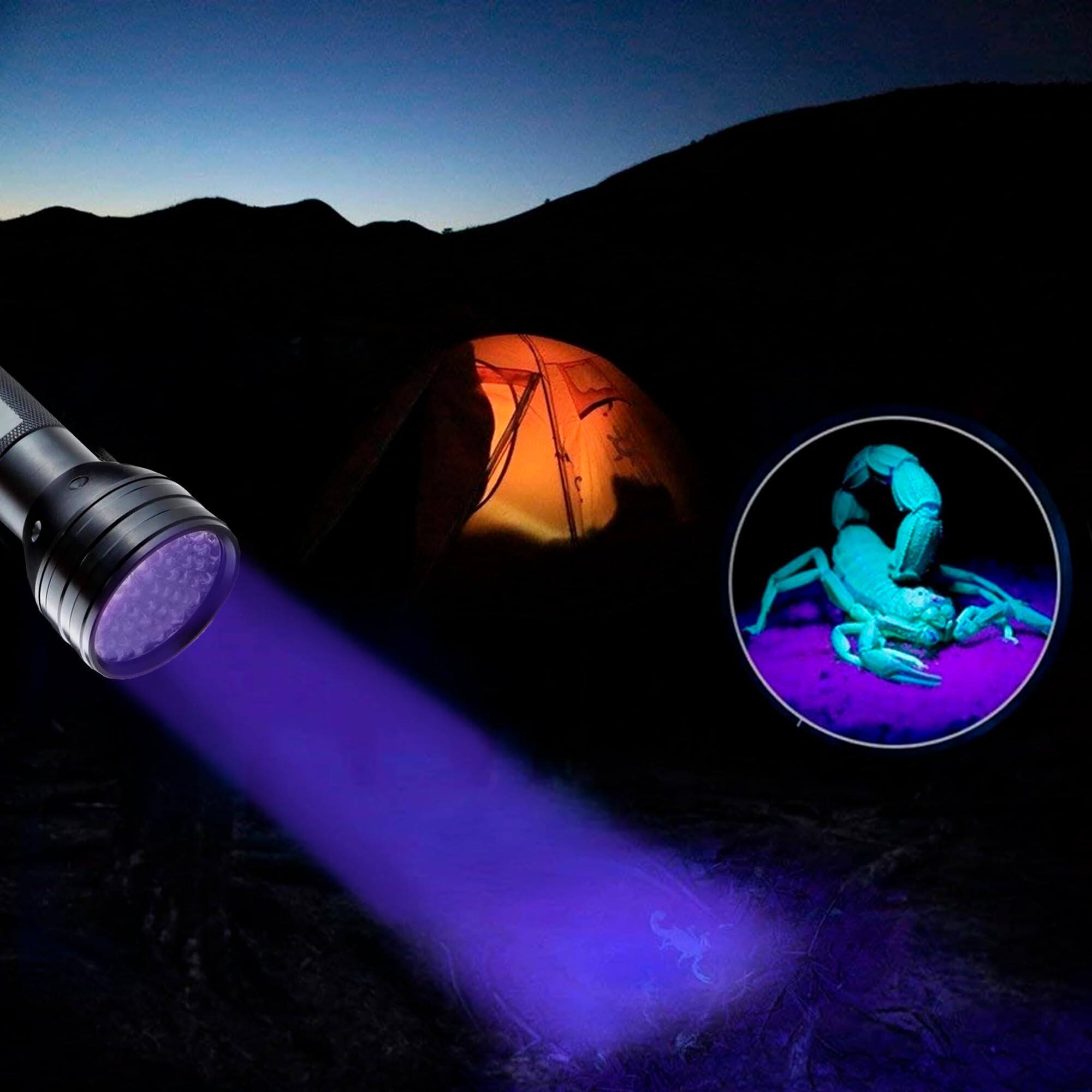Alt View 2. HQRP - 390 nm UV Blacklight Flashlight - 51 LED Inspection.