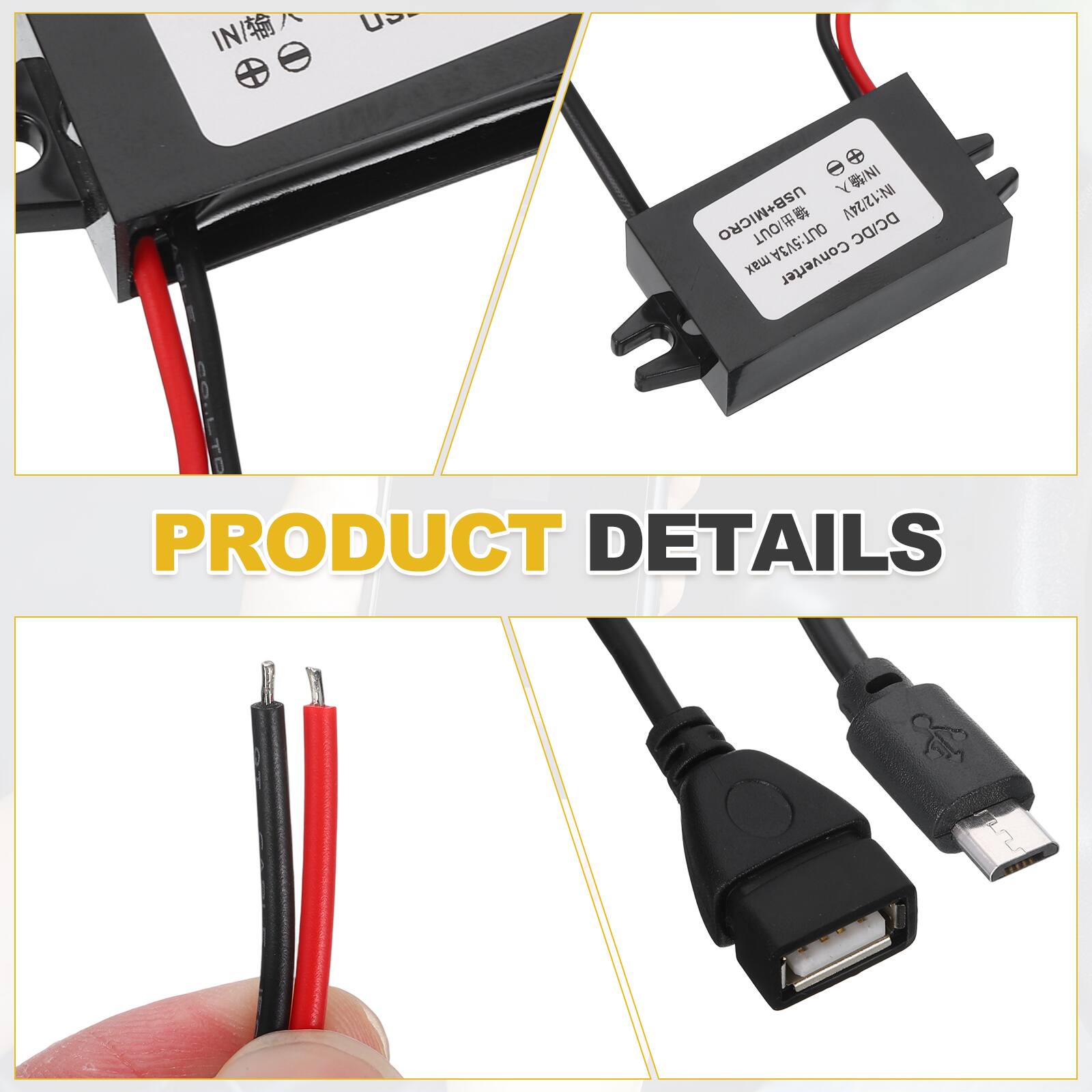 IN/US + Y/NI IN: 12/24V / OUT DCIDC OUT: 5V3A max max Converter

PRODUCT DETAILS