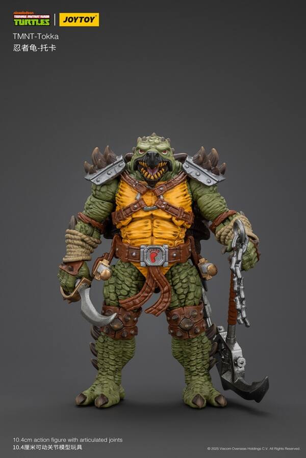 TEENAGE MUTANT NINJA TURTLES | JOYTOY TMNT-Tokka - 10.4cm action figure with articulated joints  
10.4cm action figure with articulated joints  
© 2025 Viacom Overseas Holdings C.V. All Rights Reserved.