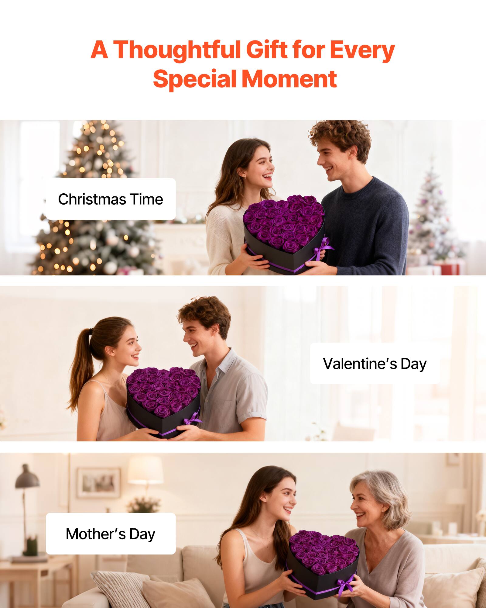 A Thoughtful Gift for Every Special Moment

Christmas Time

Valentine's Day

Mother's Day