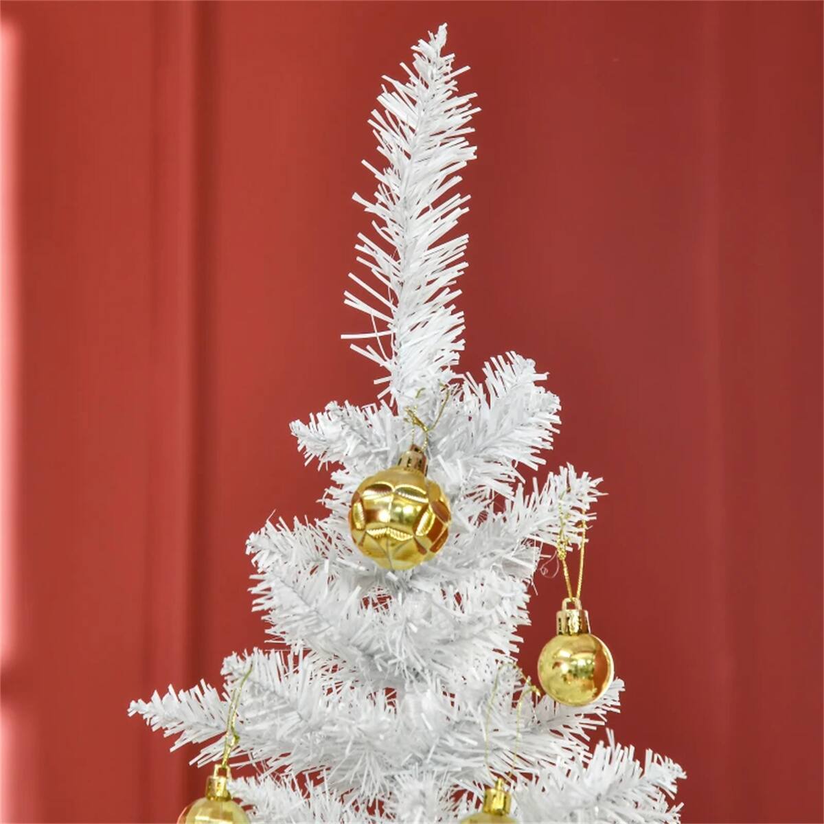 Alt View 5. Resenkos - Resenkos 6 foot white Christmas tree with bracket - White.