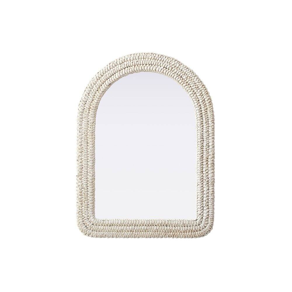 Alt View 4. Elegant Decor - Arch Cornhusk Mirror 27x36 in Linen White - Linen White.